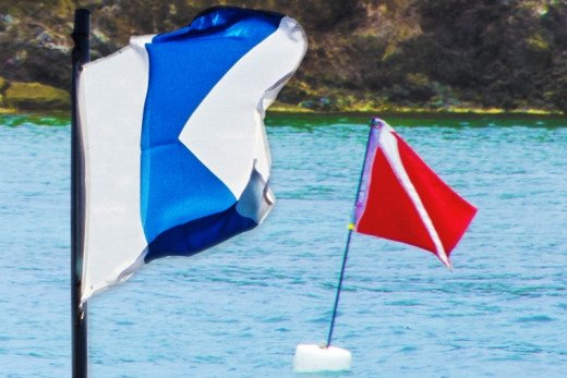 Bandera Alfa y Bandera Bravo | Banderas para buceadores