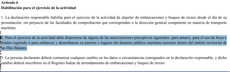 Obligación de amarre