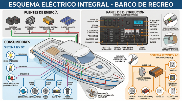 esquema electrico de un barco de recreo