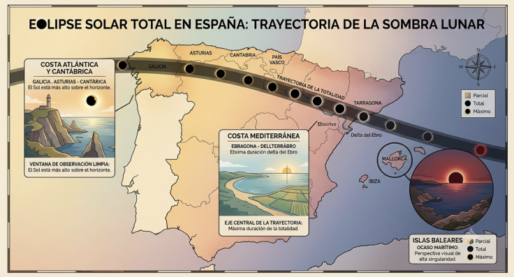 Dónde ver el eclipse solar de agosto