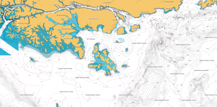 Cartografía nautica del Cabo de Hornos