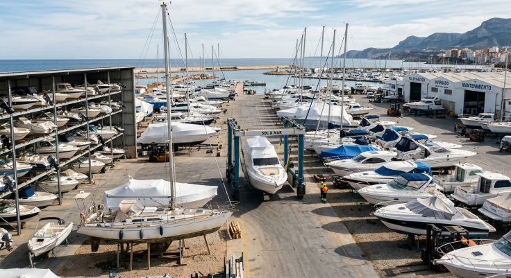 Marina seca invernaje de barcos