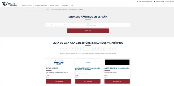Buscador de Brókers náuticos