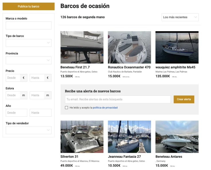 Portal de Barcos de ocasión